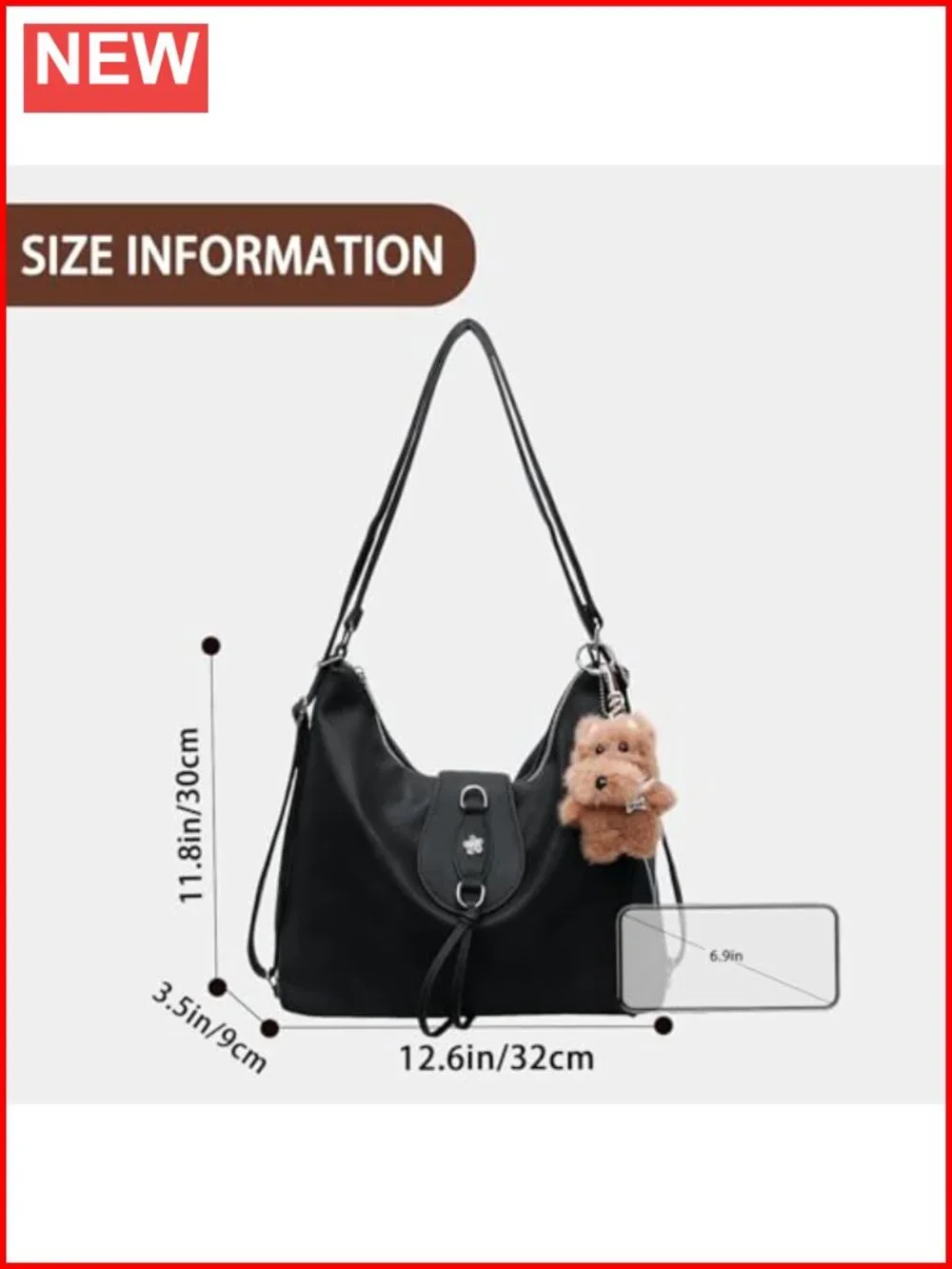 Women's Convertible Tote Backpack Purse Hobo Shoulder Bag Multi-functional